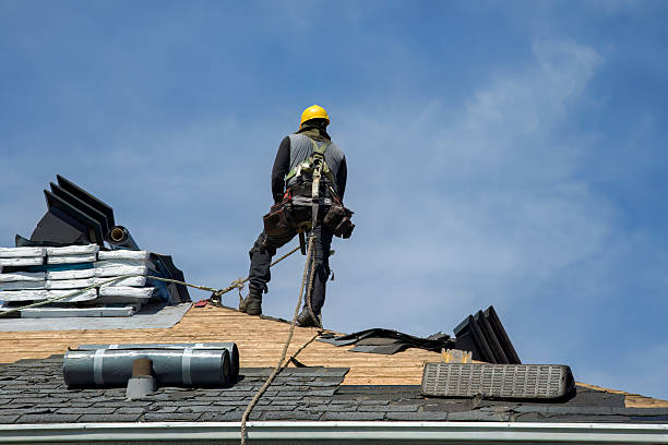 Professional Gutter Installation technician working in Greentown, IN